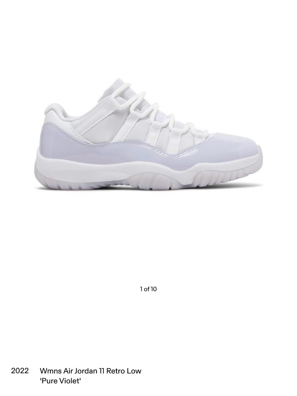 Jordan Kids' Low Top Sneakers in White and Light Purple